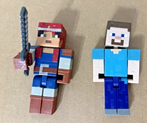 Menge 2 Minecraft 3,5 Zoll Actionfiguren (Steve und Valorie) - Bild 1 von 2
