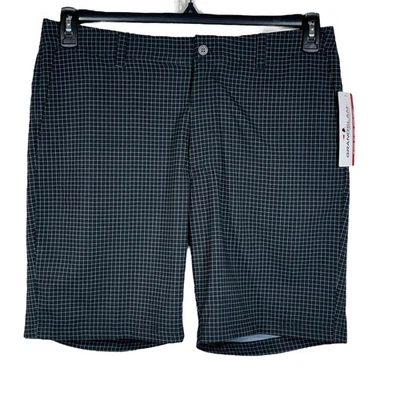 Shorts de desempenho masculino Grand Slam tamanho 36 xadrez absorção UPF 50 elástico com zíper mosca - Imagem 1 de 4