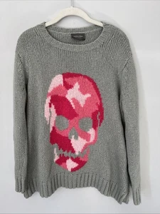 Wooden Ships Paola Buendia grau Pullover Totenkopf Gr. X/S Oversized Mohair Wollmischung - Bild 1 von 5