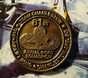 81st Aerial Port Squadron Above And Beyond 1,5" Challenge Coin - Bild 1 von 4