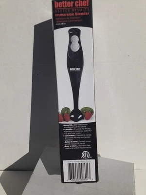Licuadora de inmersión - Better Chefs - Negra - 200 vatios - 2 velocidades - Caja abierta Foto 1 de 4