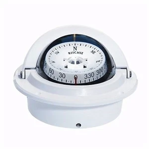 Ritchie Voyager Compass F-83W CombiDamp Dial Designer White - Picture 1 of 8