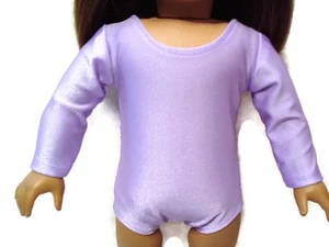 Body lavanda 18" vestiti per bambola adatti a American Girl Dance Ballet Ginnastica - Foto 1 di 3