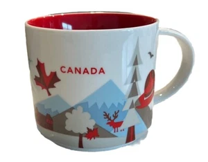 STARBUCKS Mug 2016 Canada 14oz Coffee Cup You Are Here Series Collectable EUC - Picture 1 of 3