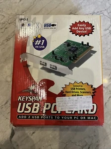 Keyspan 2-USB Port USB Internal Bus Port PCI Card New in Box. USB PCI Card - Picture 1 of 2