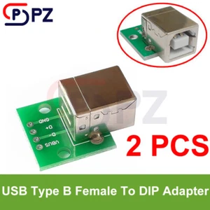 2 PCs USB Type B Female To DIP 2.54MM PCB Board Adapter Converter For Arduino - Picture 1 of 4