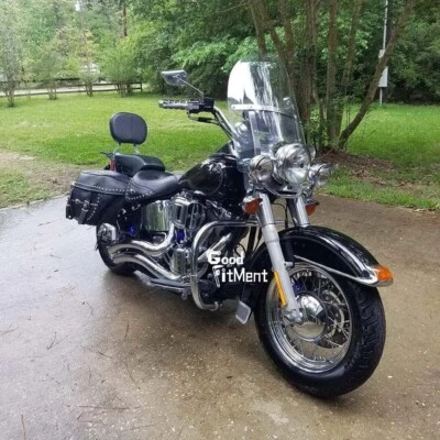 For Harley Heritage Softail FLSTC 1987-2017 Clear Windshield Windscreen 19"x17" Foto 1 de 4