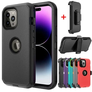 Für iPhone 14 13 12 Pro Max 11 XR X/XS MAX Hybrid Hülle Gürtelclip Holster Cover - Bild 1 von 20