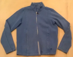Tommy Bahama Baumwoll-Stretch-Sweatshirtjacke mit durchgehendem Reißverschluss Damen blau Small S - Bild 1 von 16