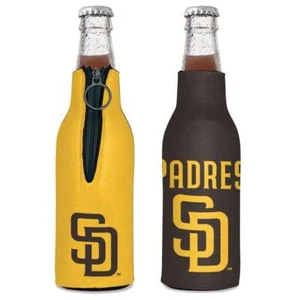 San Diego Padres 12oz Two Sided Bottle Cooler [NEW] MLB Can Holder Foam Koozie - Picture 1 of 1