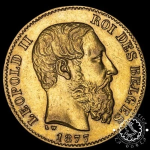 1877 - 20 FRANCOS - Leopoldo II - BÉLGICA - Bruselas - SC- - Picture 1 of 2