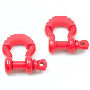 2X4.7T RATED SHACKLE Red Body Red Pin 4x4 OFFROAD RECOVERY TOW POINT D Ring 4WD - Picture 1 of 5