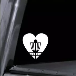 Herz Scheibe Golfkorb Vinyl Aufkleber Sticker - Auto Fenster Kühlflasche Laptop USA - Bild 1 von 8