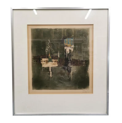 JOHNNY FRIEDLÄNDER Farbradierung 30x28 cm Aquatintaradierung gerahmt 118/135 - Bild 1 von 4