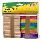 Craft Lollipop Sticks 7 Different Colours | Pack Of 100 Party Craft Art Project
