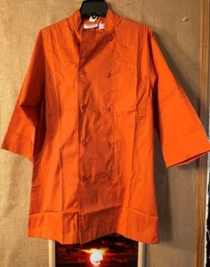 NWT Chef Works unisex button shirt orange pockets - Picture 1 of 7