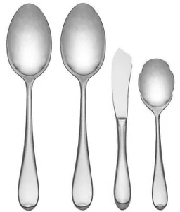 Gorham Studio Mattiert 4 Stück Servierset Edelstahl Besteck Neu - Bild 1 von 2