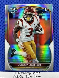 2022 #36 Jordan Addison Bowman University Chrome 1st Refractor USC Trojans - Bild 1 von 2