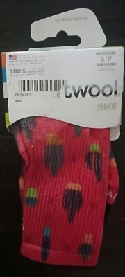 Smartwool socks small sm s cactus crew merino wool women watermelon hike hiking - Image 1 of 4
