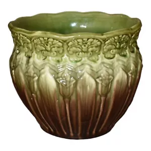 Brush McCoy Blended Majolica Vintage Art Pottery Brown Green Jardiniere - Picture 1 of 6