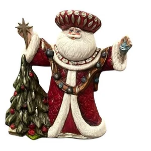 Vintage Gare Weihnachten Old World Style Weihnachtsmann Nikolaus Keramik Figur - Bild 1 von 7