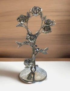 Einzelner Vintage Godinger Silber Teller Rose Schmuck Baumhalter - Bild 1 von 14