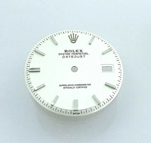 Acero inoxidable Fábrica Rolex Datejust Non Quick White Piepan Watch Dial Part 1601 - Imagen 1 de 3