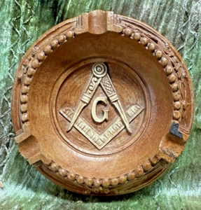 Vintage Genuine Burwood Masonic Ashtray - Art Deco Design- Freemasons - Picture 1 of 6