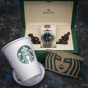 Rolex Submariner 126610LV Starbucks Silver Oyster Bracelet with Green Bezel - Picture 1 of 15