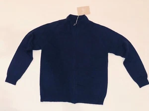 Kids Il Gufo Navy Blue 100% Cashmere Zip Cardigan Sweater - 8 Years - Picture 1 of 3