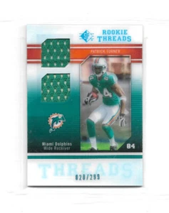 2009 SP Threads - Dual Rookie Threads #RT-PT Patrick Turner - Miami Dolphins - Picture 1 of 2