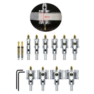 Upgraded 10Pcs TCT Hole Saw Kit for Metal,Tungsten Carbide Tipped Hole Saw Set - Picture 1 of 13