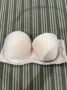 BERLEI STRAPLESS CRACKLE PRINT NUDE BRA SZ 16 DD (ACC96 - Picture 1 of 6