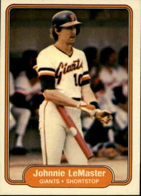 1982 Fleer #393 Johnnie LeMaster - NM - Image 1 of 2