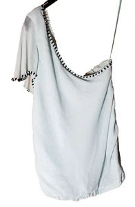 The Limited XS Seafoam Off the Shoulder Top w/ Hematite Bead Accent Vintage NWT - Picture 1 of 4
