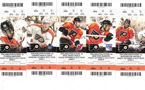 2013-14 PHILADELPHIA FLYERS SEASON TICKET STUB PICK YOUR GAME NHL HOCKEY Cover
