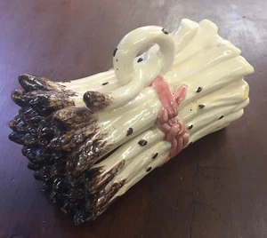 Salsa de espárragos de porcelana mayólica continental pintada a mano - Imagen 1 de 12