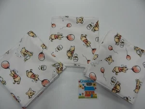  Burp Cloths Winnie the Pooh Hunny Pot 3 Pack Toweling Back GREAT GIFT IDEA!! - Picture 1 of 3