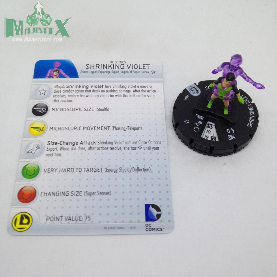 Heroclix Супермен и Легион набор Усадочная Фиолетовая #007 Обычная фигурка с картой! - Изображение 1 из 1