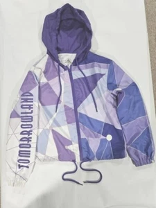 Disney Parks Tomorrowland Hooded Windbreaker Jacket Size XS Purple Wall - Picture 1 of 7