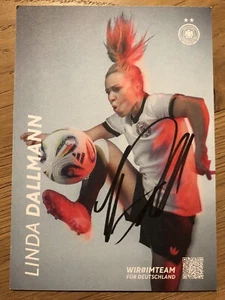 Handsignierte Autogrammkarte LINDA DALLMANN DFB Frauen Damen Deutschland EM 2025 - Picture 1 of 2
