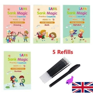 4X Kids Sank Magic Practice Copybook Groove Handwriting Copy Book Calligraphy - Picture 1 of 12