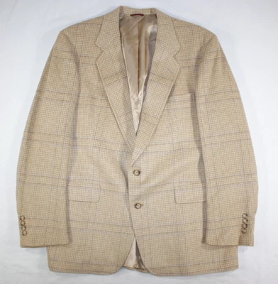 Hart Schaffner Marx Blazer Men's 44 L Sport Coat Jacket 100% Camel Hair Beige - Image 1 of 4