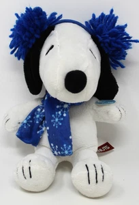Peanuts Gang Winter Snoopy Musical Plush Dog Stuffed Animal 9" Scarf & Earmuffs - Picture 1 of 6