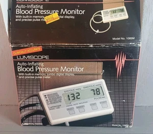 Vintage Lumiscope Digital Blood Pressure Monitor Model 1085M with Manual & Case - Picture 1 of 8