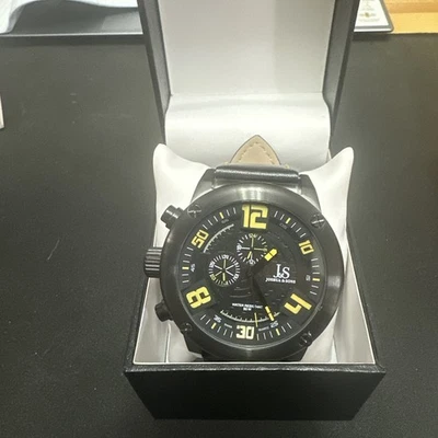 Reloj Hombre Joshua & Sons JS70 Zurdo Cuarzo Suizo Multifunción Correa Cuero Foto 1 de 4