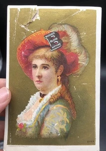 1890er 1900er Jahre Werbekarte Klettenblutbitter - Bild 1 von 3