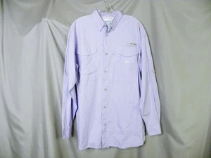 Columbia PFG Shirt Mens M Lavender Button Up Long Sleeve Vented Fishing Outdoors - Picture 1 of 4