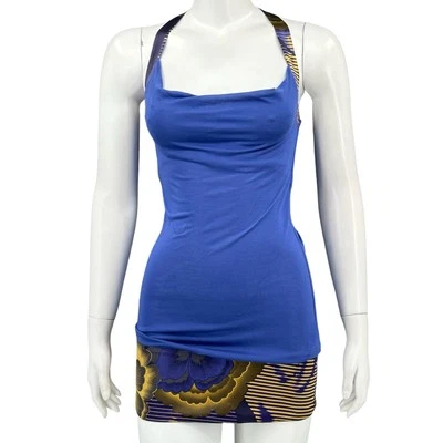 Ted Baker Top Womens 0 US 2 Blue Tunic Sleeveless Racerback Fitted Leefke Party - Image 1 of 4