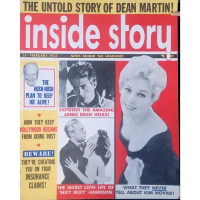 Inside Story Magazine FEB 1957 Gossip Pulp Adventure Risque Celebrities Gossip - Image 1 of 4